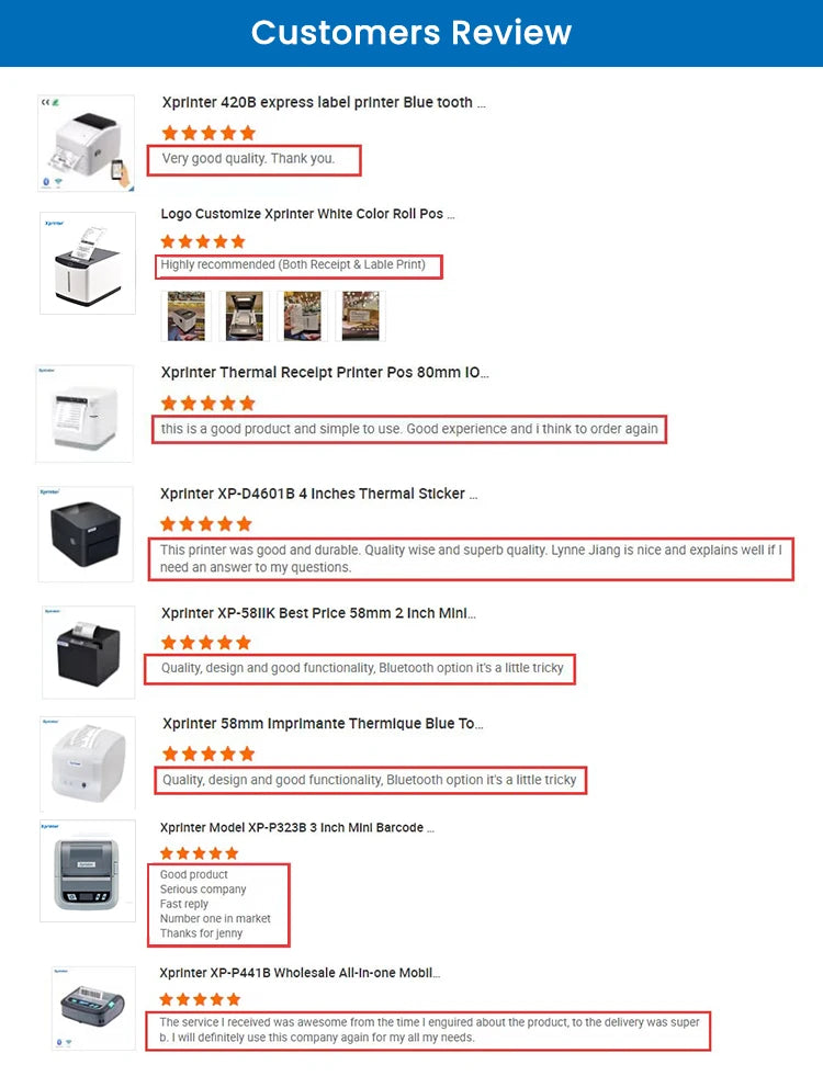 XP-TT426B High-Definition 4inch Thermal Barcode Label Printer 110mm USB Interface Label Printer