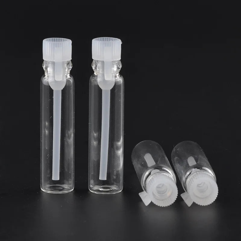 1/2/3 ML Empty Mini Glass Perfume Small Sample Vials Perfume Bottle Laboratory Liquid Fragrance Test Tube Trial Bottle