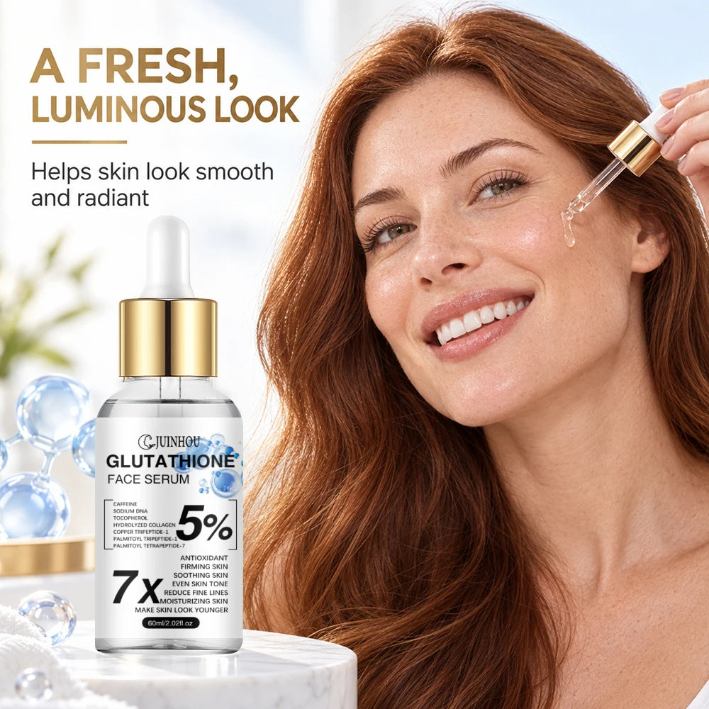 JUINHOU Facial Serum Glutathione Essence Deep Hydration Brightening Serum Reduce Dullness Firming Skin Care For All Skin Types