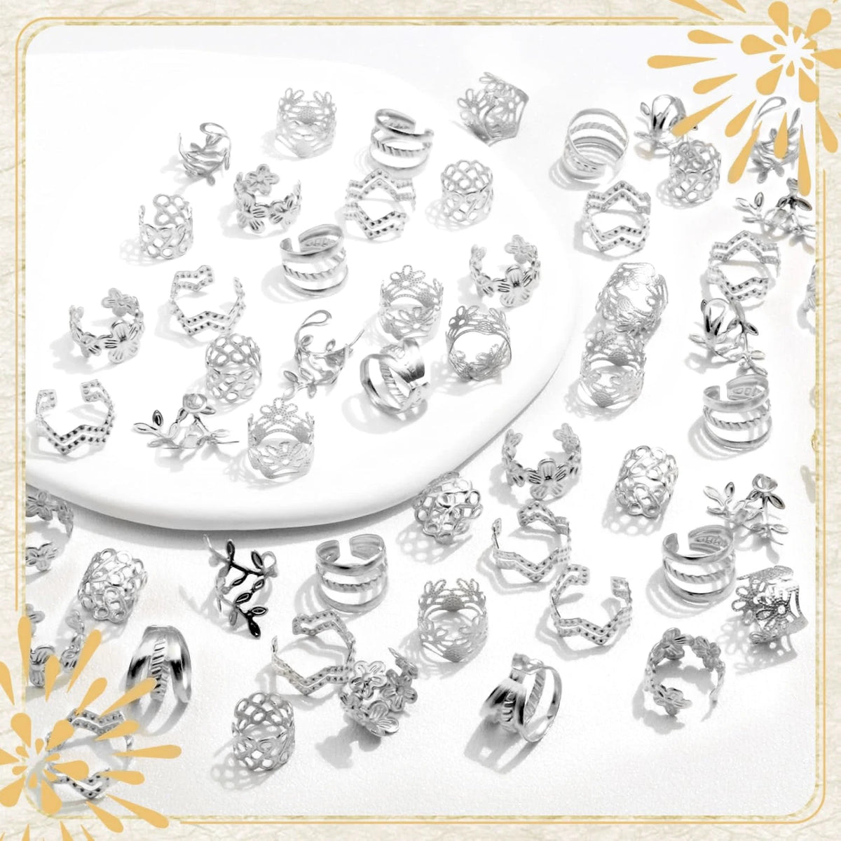 60PCS Hair Jewelry for Braids Gold Braid Clips Style Dreadlock Jewelry Metal Loc Braids Accessories Hair Decoration for Women