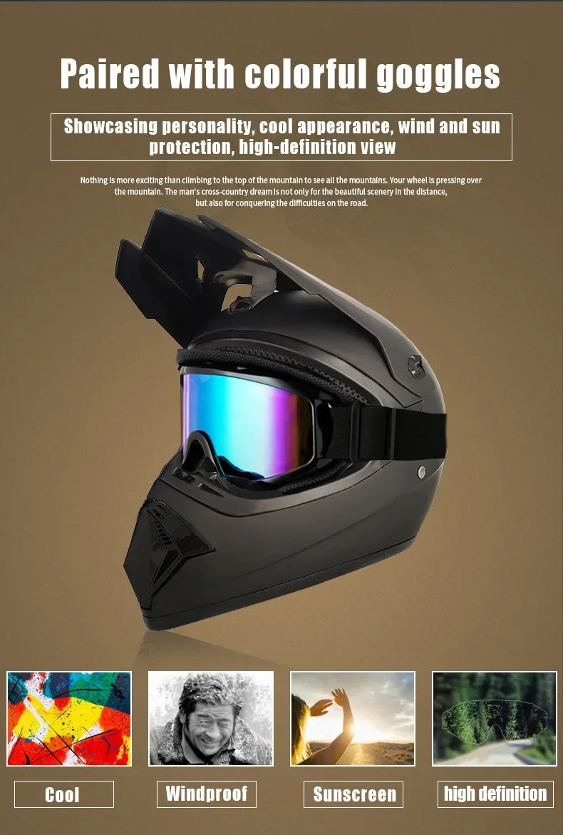 Free Shipping & 3 Gifts All-New Full Face Off-Road Motorcycle Helmet Downhill AM DH Motocross Cross Casco Capacete Helmets
