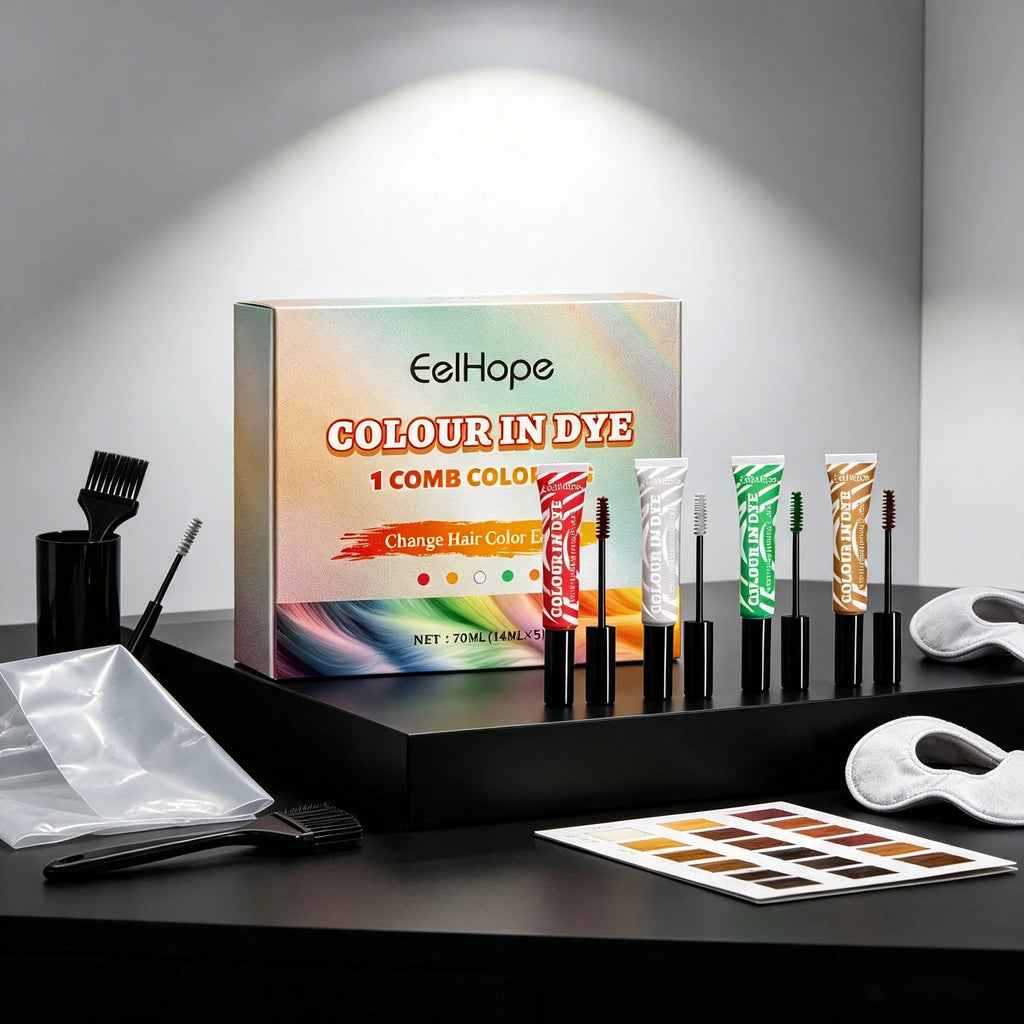 Temporary Hair Coloring Agent Kit Coverage Gray White Hairs Non‑irritating Evenly Bold Trendy Hairstyles Disposable Color Dyeing