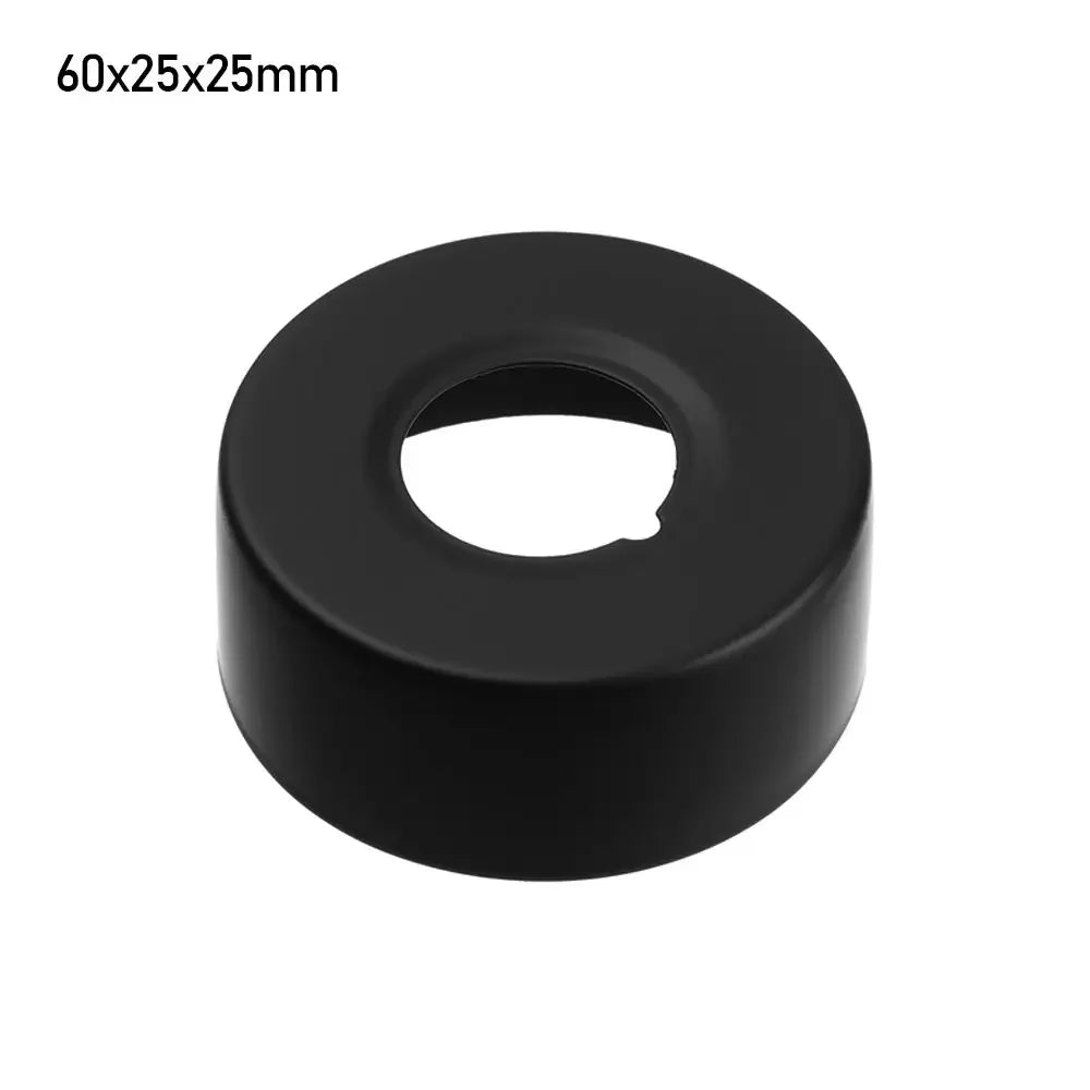 Black Shower Faucet Decorative Cover Chrome Finish Stainless Steel Wall Flange Water Pipe Wall Covers Bathroom Faucet Accessory