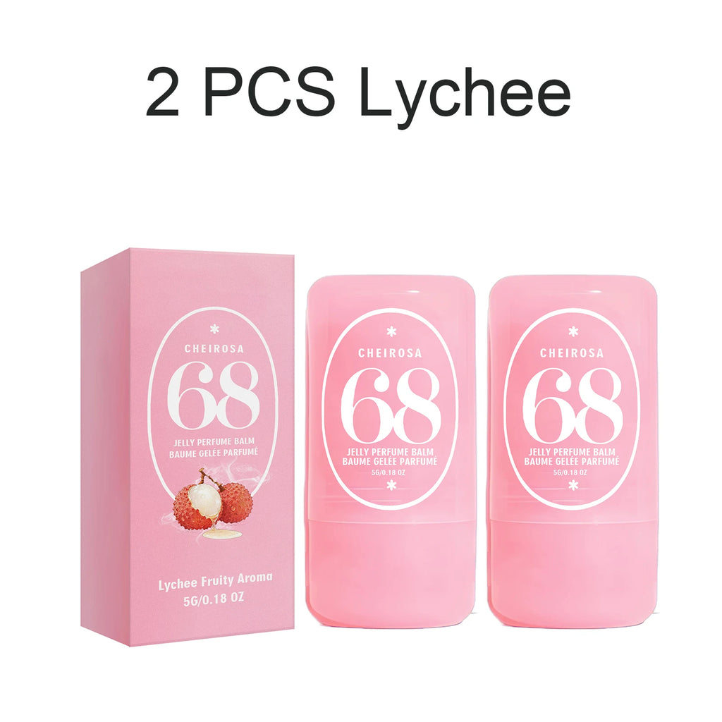 Jelly Perfume Balm 3 Scents 40 Amber Vanilla 62 Almond Caramel 68 Lychee Fruity Long Lasting Portable Travel Solid Perfume