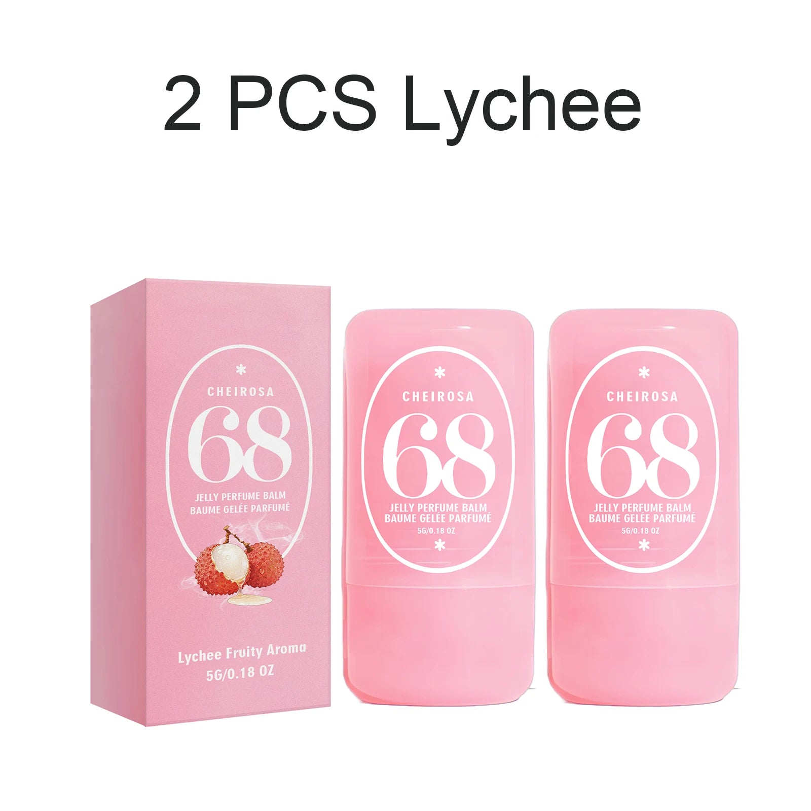 Jelly Perfume Balm 3 Scents 40 Amber Vanilla 62 Almond Caramel 68 Lychee Fruity Long Lasting Portable Travel Solid Perfume