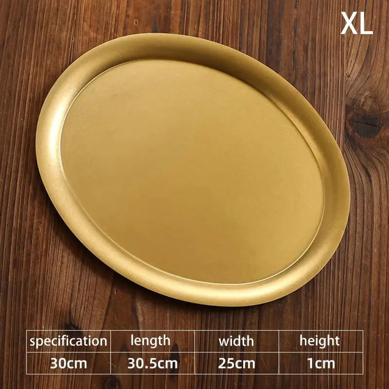 Kitchen small tools, multi size stainless steel plates, lunch containers, snack plates, dumpling plates, platters