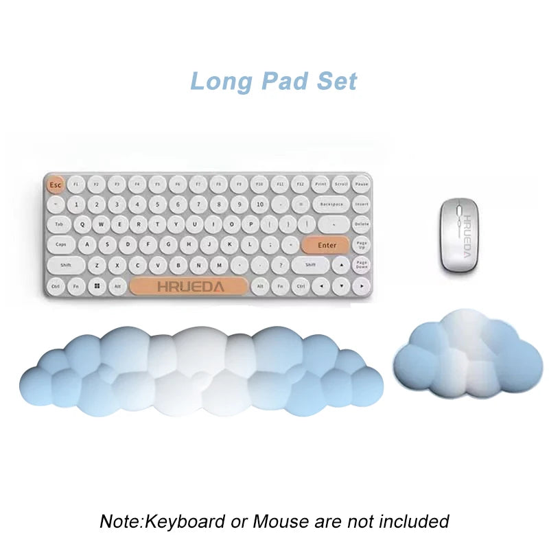 Cloud Gradient Gaming Keyboard Pad Wrist Pad Cloud Wrist Pad Mouse Pad Ergonomic Laika Foam Memory Non-Slip Support Office
