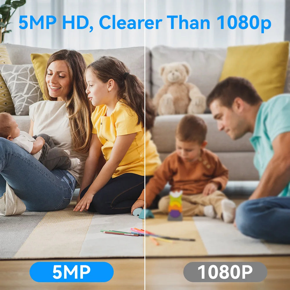 3MP WiFi Security Camera Indoor Smart IP Smart IP Camera with Motion Detection Night Vision Two-Way Audio Baby Monitor Supports