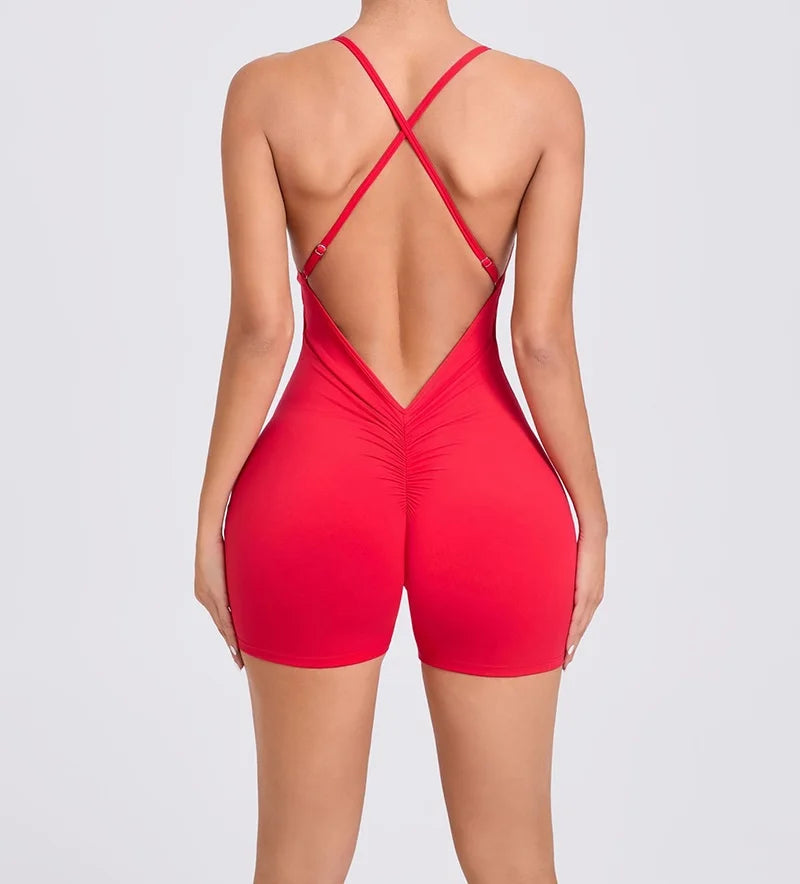 Cloud Rise Yoga SEXY Sports Jumpsuit Women Gym Fitness Playsuit Training Rompers Female Workout Bodysuits Lady Backless Overalls