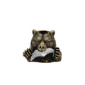 Bear With Salmon Brass Knife Beads EDC DIY Paracord Woven Bracelets Lanyard Pendants Accessories Outdoor Tools Hangings Charms