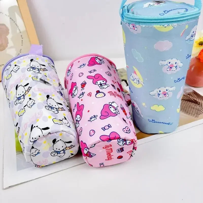 Sanrio Handheld Water Cup Bag Hello Kitty Cold Insulation Heat Preservation Portable Cartoon Water Bottle Pocket Kawaii Outdoors