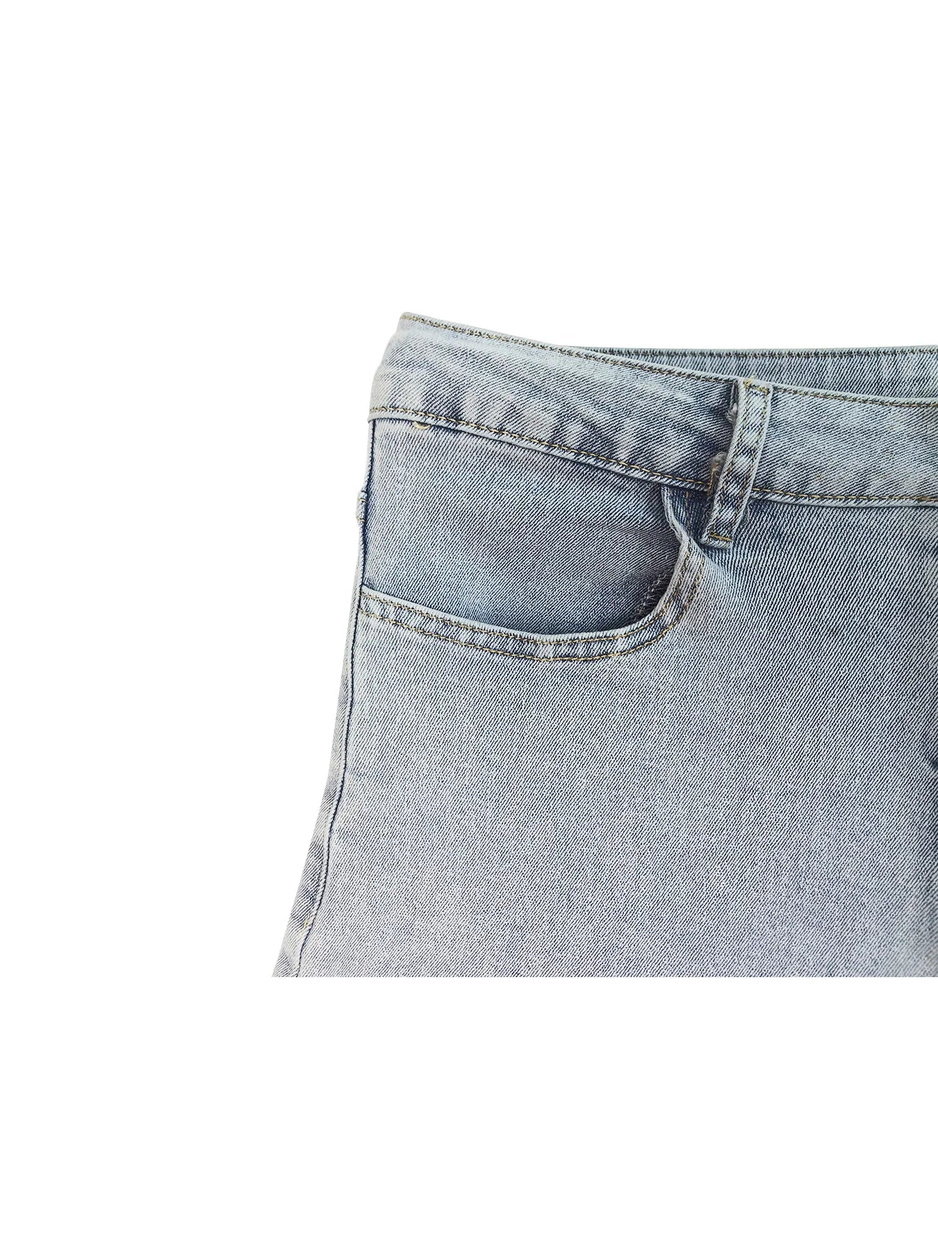 2024 Women's Fashion Streetwear Denim Cargo Pant Fall Y2K Casual Multi-Pocket Loose Straight  Jeans For Women