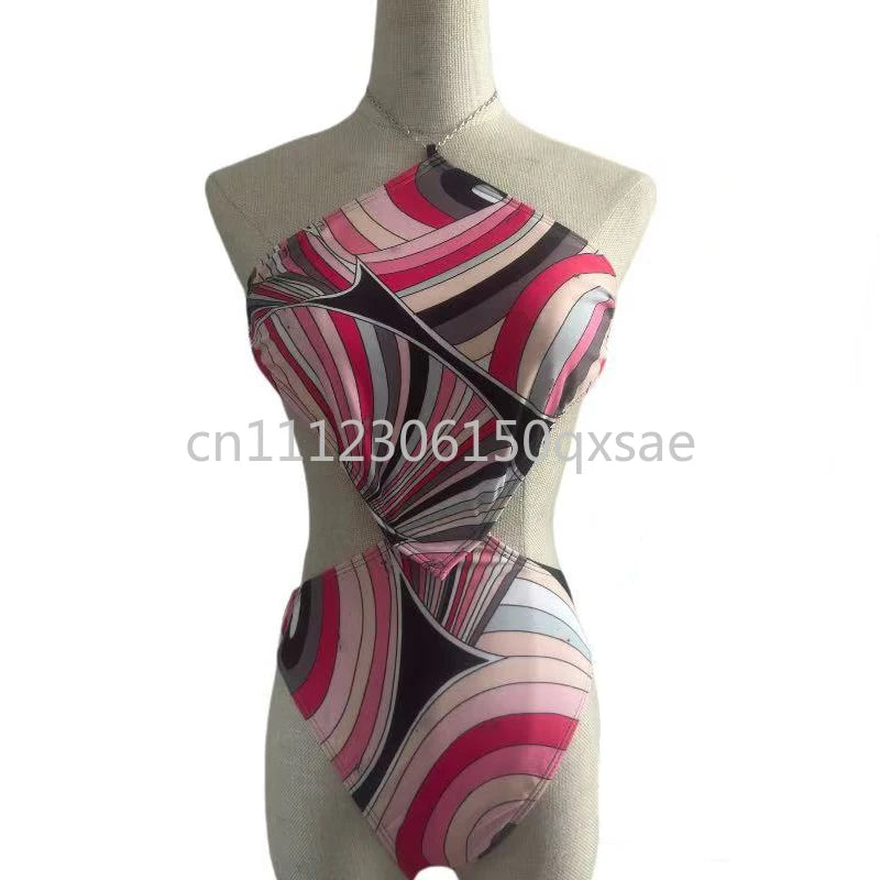2026 Fashion Design Women's Brown Dresses with Letter Signature Logo Classic Brand Lady Skirts Beachwear Swimwear