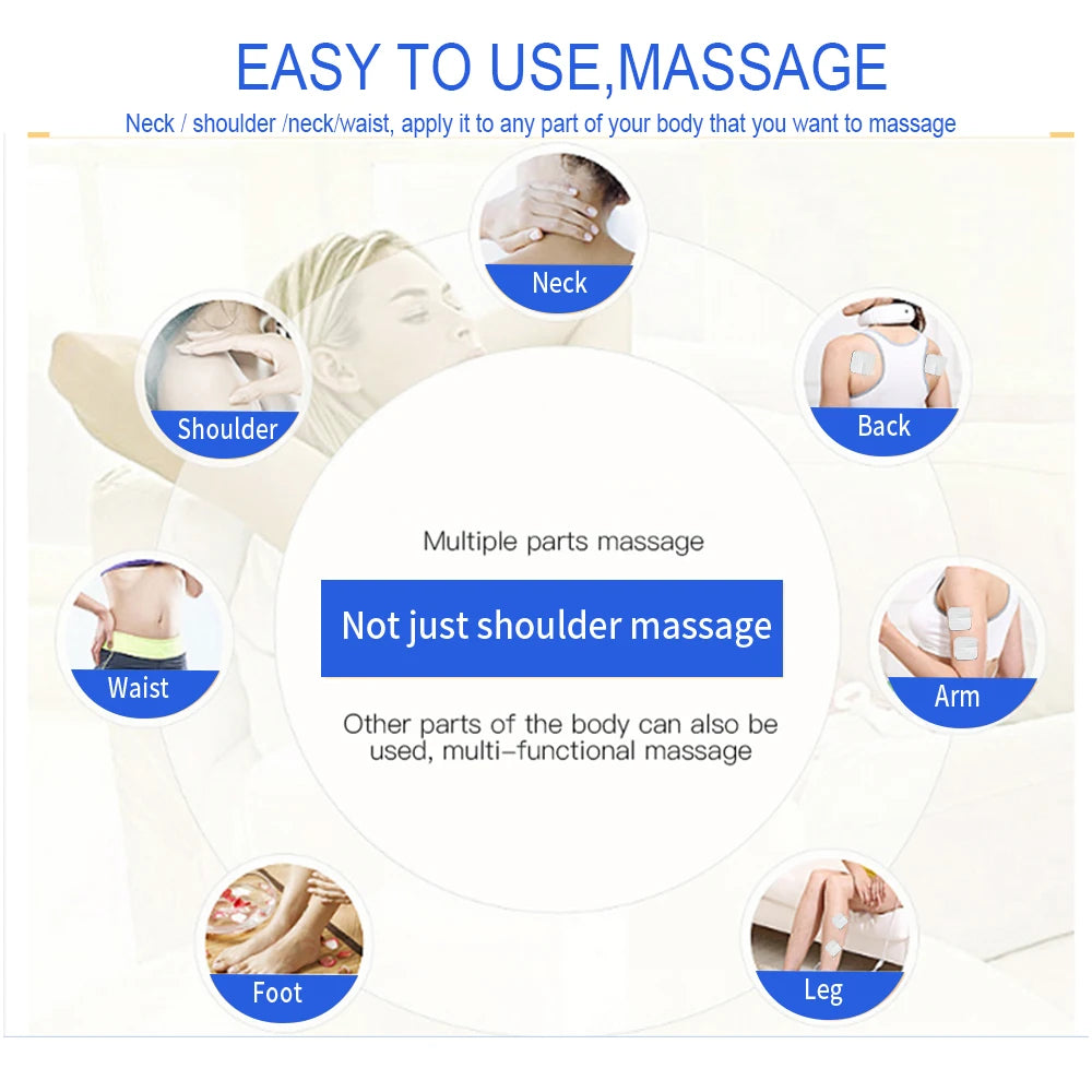 36 Modes EMS Pulse Electric Muscle Stimulator Body Massager Rechargeable Slimming Electronic TENS Unit Machine Pain Relief