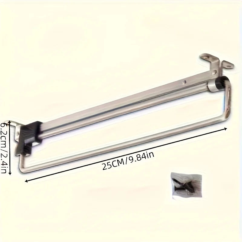 1pc Pull-Out Clothes Storage Rod Adjustable Foldable Metal Hanging Rail for Wardrobes Space-Saving Organizer Drying Racks