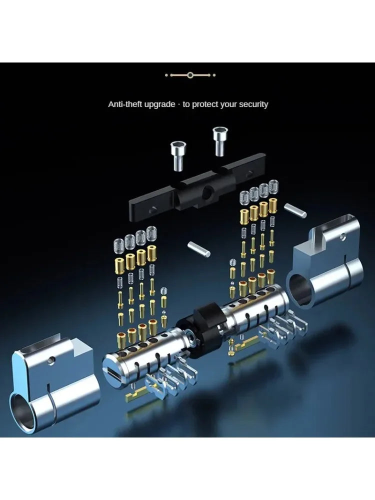 65-130MM High Quality European Standard Lock Cylinder,Super C-Level Anti-Theft Door Lock Cylinder,Household Copper Lock 8 Keys