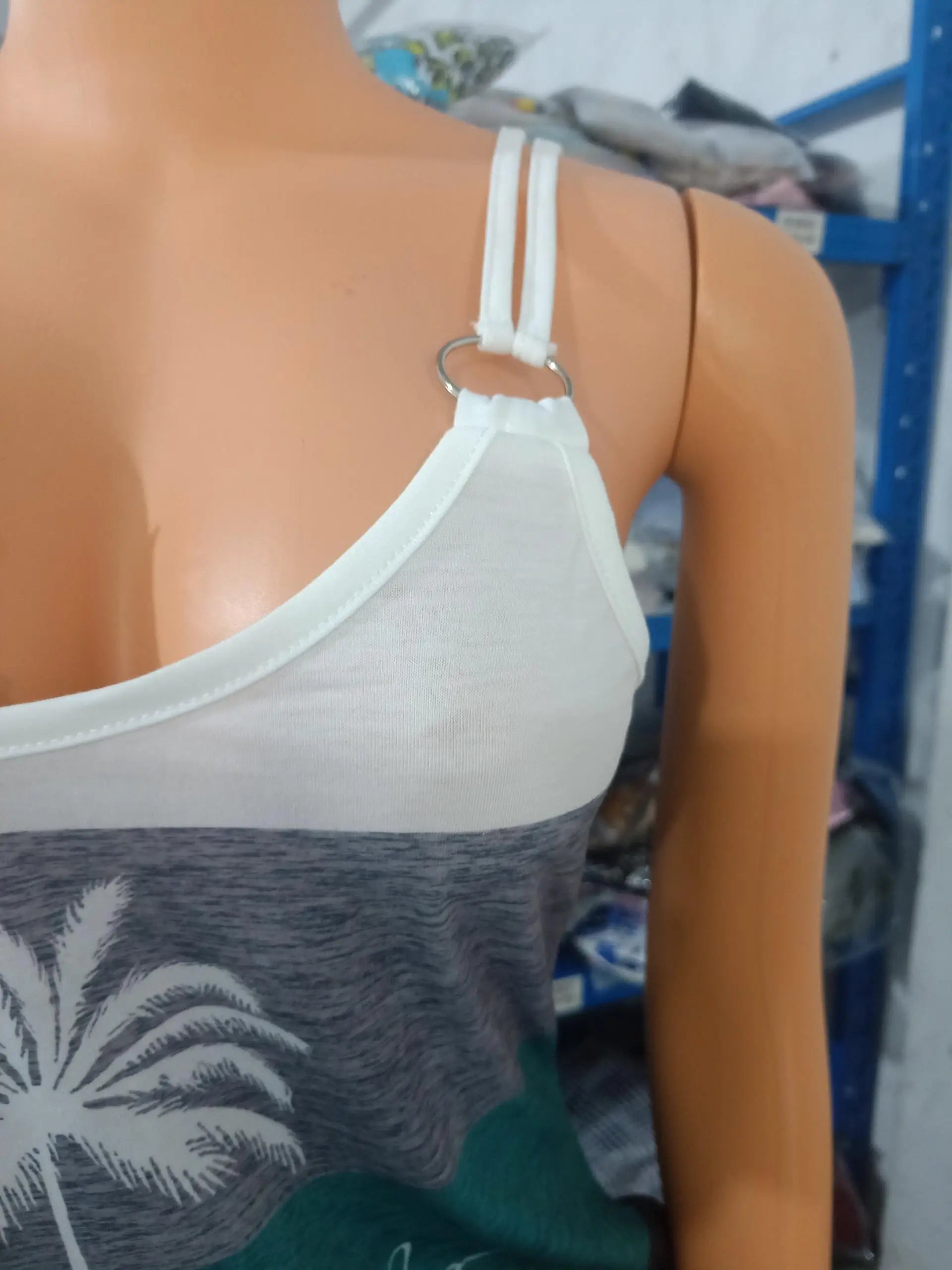Women Dresses 2023 Summer Fashion Coconut Tree Print Colorblock Casual V-Neck Sleeveless Pocket Design Daily Vacation Mini Dress