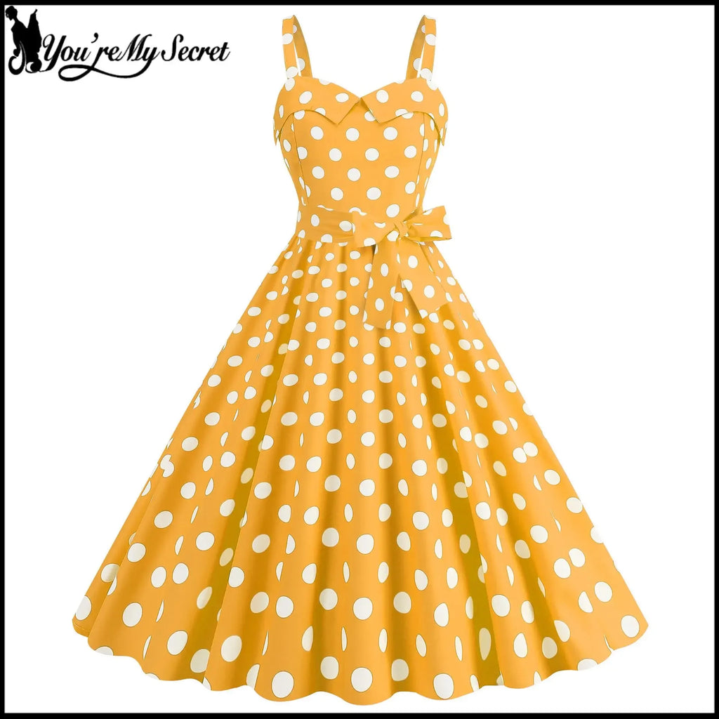 Vintage Classical Polka Dot Printed Dress Women's Sexy Sling Strap Wrap Chest Dress Valentine's Day Streetwear Spring Summer