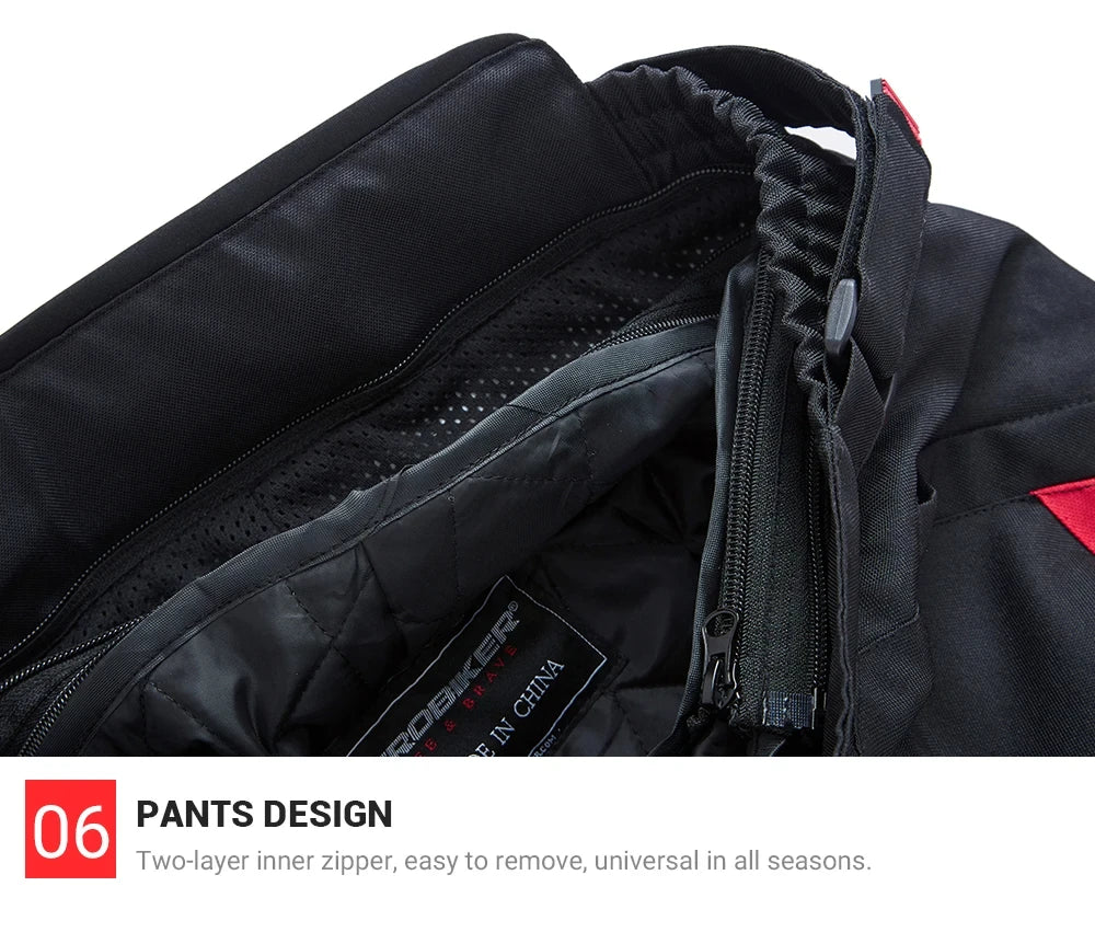 Men Motorcycle Jacket Waterproof Four Season Motorbike Overcoat Pants Reflective Riding Jackets Windproof Suits Removable Lining