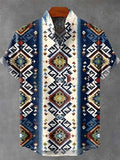 Men's Linen 80% Shirt Vintage Short Sleeve Fashion Tops Summer Casual Ethnic Clothing Shirt Men's Street Shirt