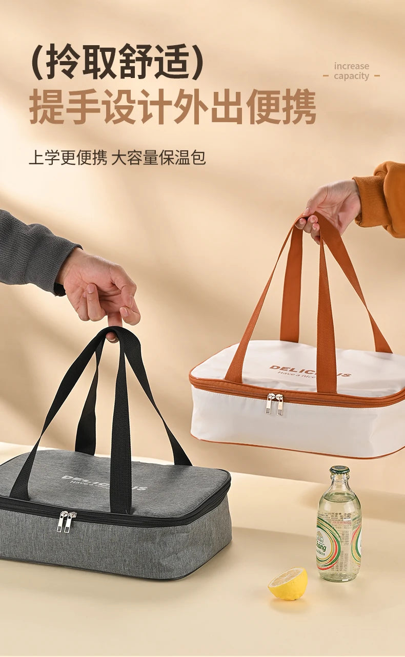 Portable Insulated Stainless Steel Lunch Box for Office Workers And Students Sealed Bento with Microwave Heating Food Container
