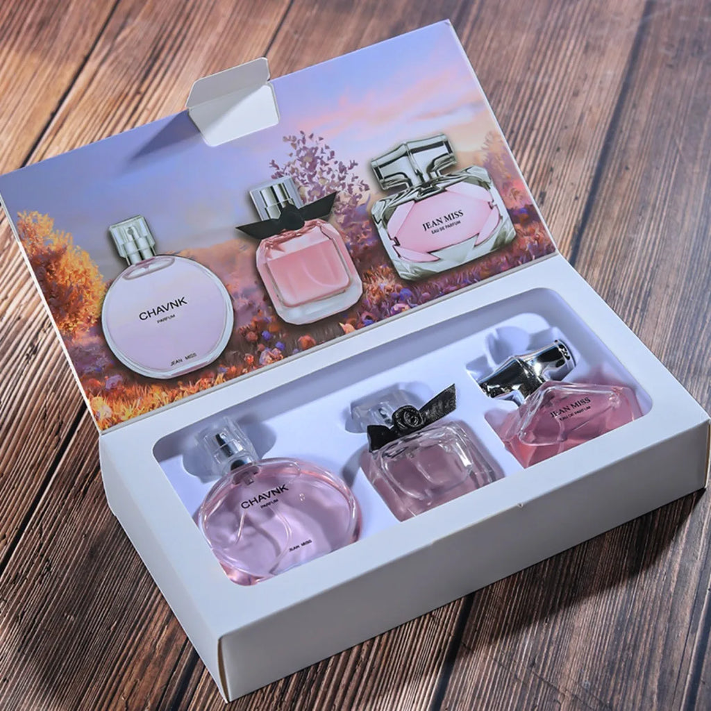 3-Piece Floral Scent Women Perfume Set Eau De Toilette Fresh Natural Long-Lasting Luxury Brand Dupe Same Fragrance 30ml*3 Brand