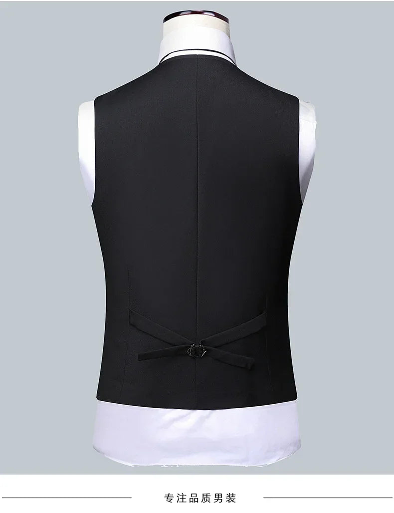 Suit Fashionable Formal Outdoor Gentleman Solid-color Men's Business Wedding Hosting Banquets Casual British Style Fitted Gentle