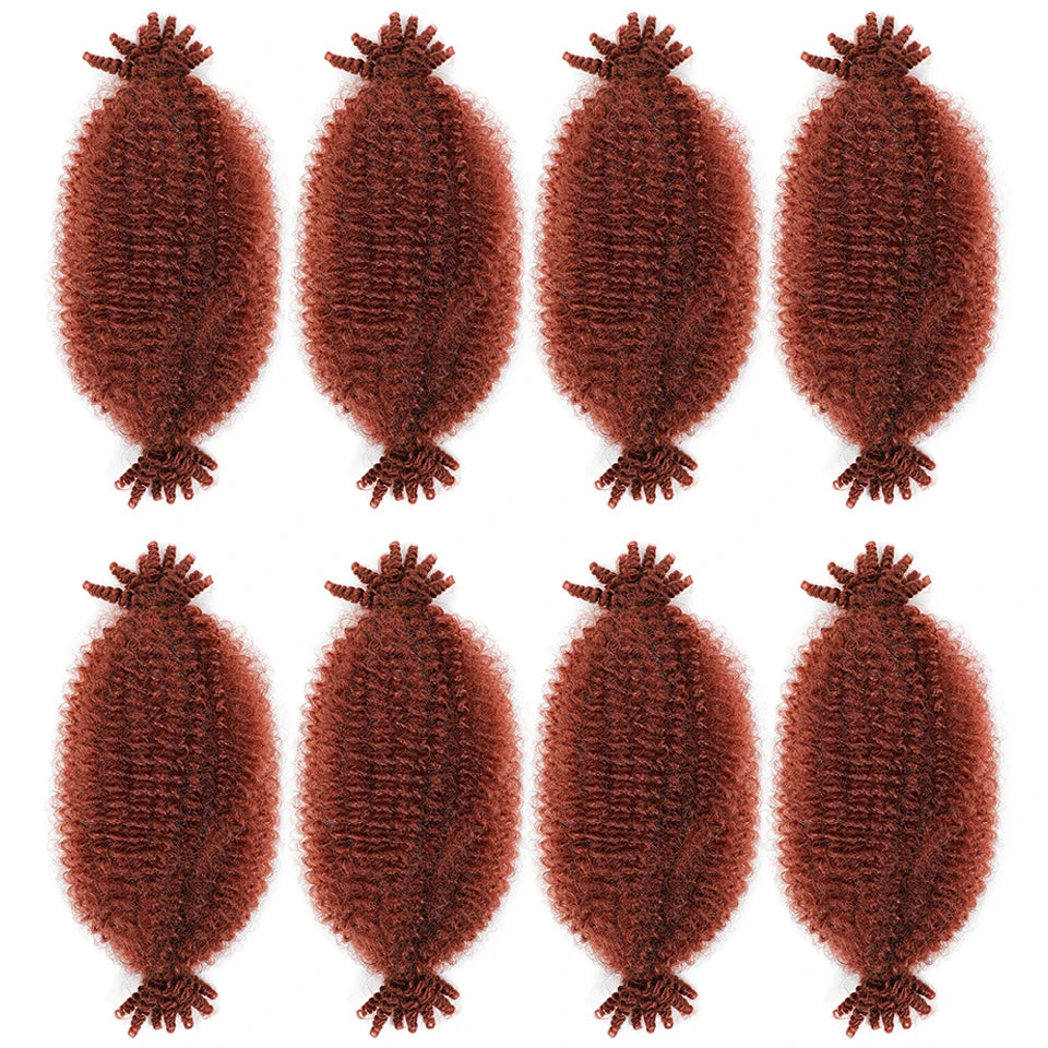 1-8 Packs Afro Twist Hair#4 30 350 12 16 inch Springy Marley Twist Braiding Hair Pre-Separated Kinkys Bulk Hair for Locs Crochet