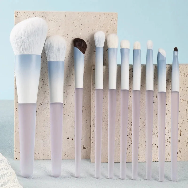 10Pcs Professional Makeup Brush Set Soft Synthetic Hair Foundation Blush Eyeshadow Concealer Face Makeup Brushes