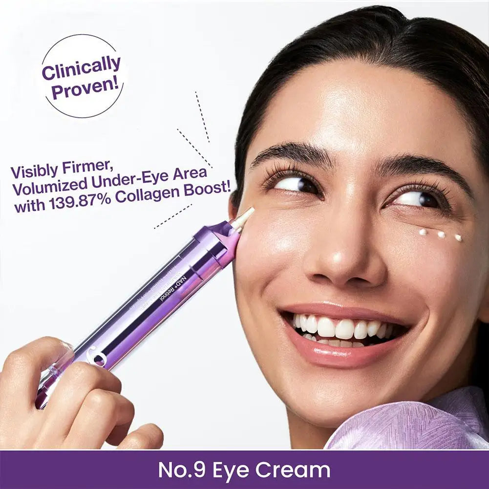 NAD+ Peptides Glow Boosting Toner + Firming Serum + No.9 Eye Cream - Korean Anti Wrinkle Brighten Dark Circles Skin Care