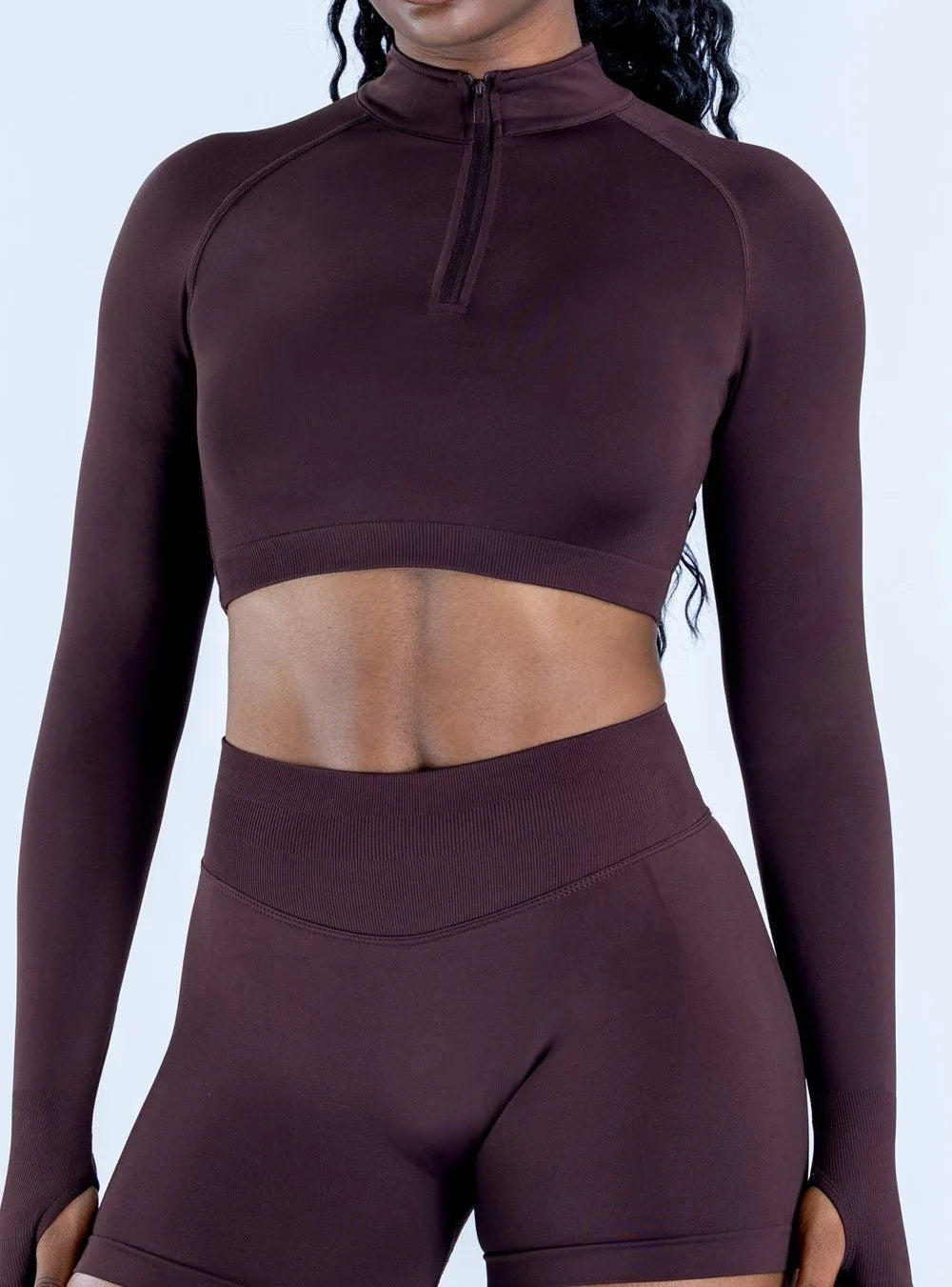 NCLAGEN Crop Zippy Fitness Top Long Women Sleeve GYM Clothes Seamless Running Workout Quick Dry Pilates Sports Yoga Shirt