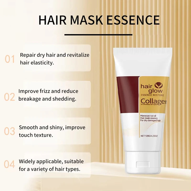 1/3 Pcs Hair Mask 120ml Each Deep Conditioning Treatment Repair Dry Damaged Hair Moisturizing Nourishing Keratin Collagen Argan Oil Smoothing Frizz Control For Women Men All Hair Types