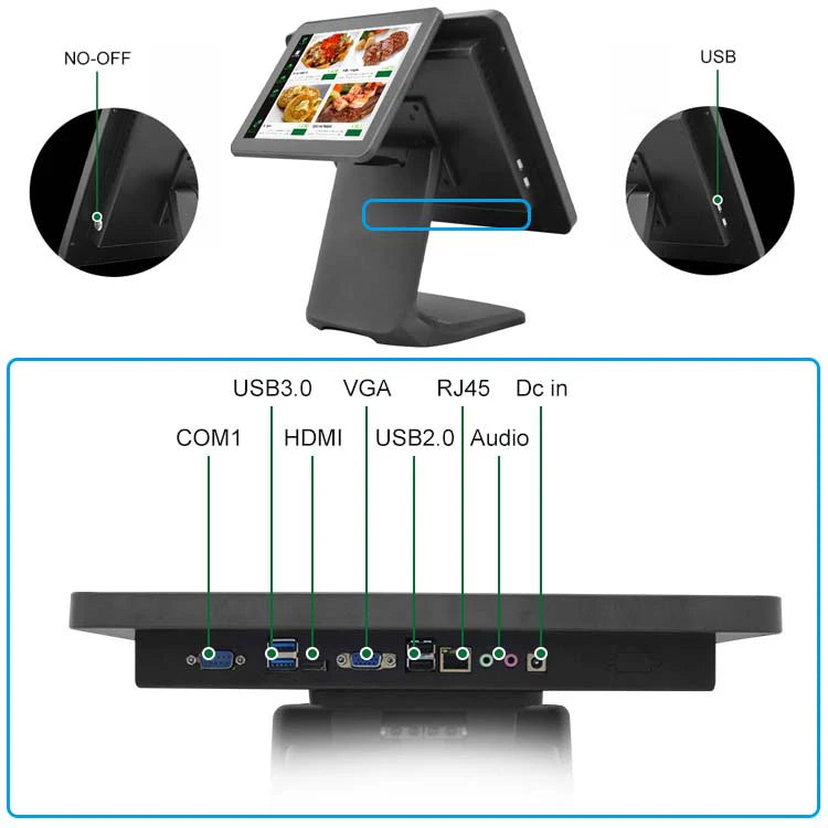 All-in-One Android Windows Cash Register Machine POS System with Cash Drawer And Printer for Restaurant Business