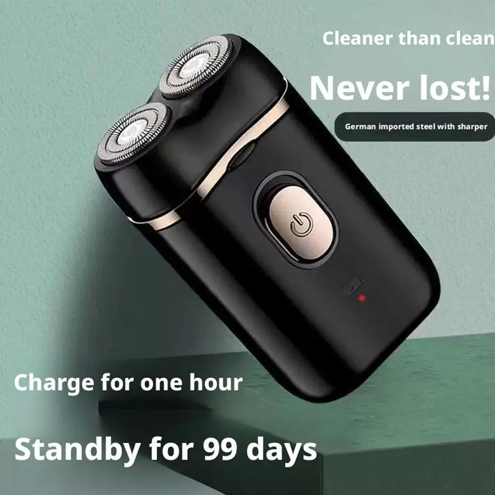 Men's Double Floating Head Electric Shaver USB Rechargeable Dry Wet Beard Shaving Machine Waterproof Trimmer Razor