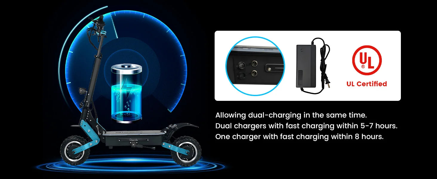 6000-watt off-road two-wheel electric scooter Dual motor lithium battery Digital folding 150kg European warehouse inventory