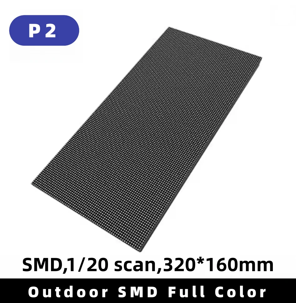 P2 P2.5 P3 P4 Outdoor Waterproof Full Color LED Module, 320x160mm Pixel Matrix for Video Wall & Digital Signage