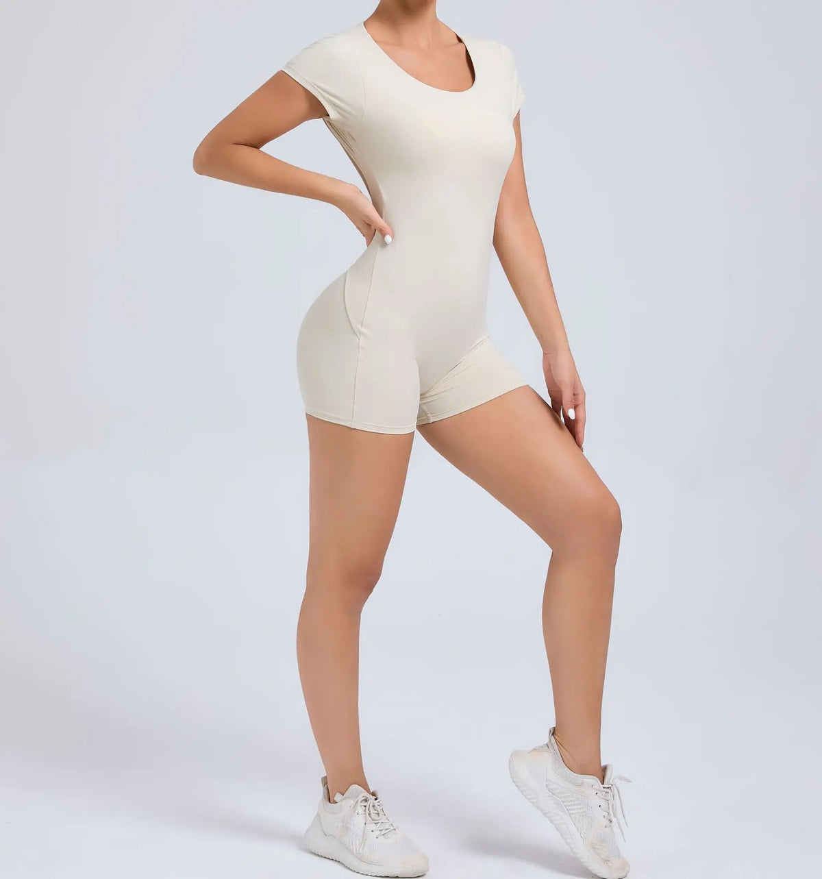Backless Tight Dancing Sports Fitness Hip-lifting Abdominal Short-sleeved Yoga Suit
