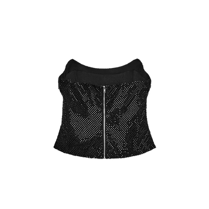 Sexy Diamond Halter Dress Women Shinny Sleeveless Backless V-neck Slim A-line Dresses Female 2026 Spring Summer Party Lady Robes