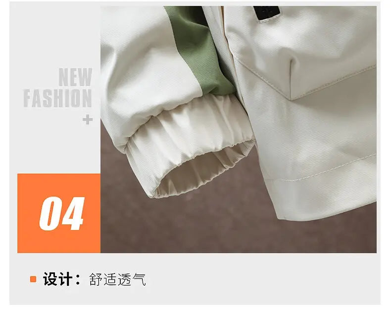 Men's High Streetwear Fashion Hooded Jackets 2026 Spring Autumn Loose Casual Coats Youth Outdoor Sports Windbreaker Top Clothing
