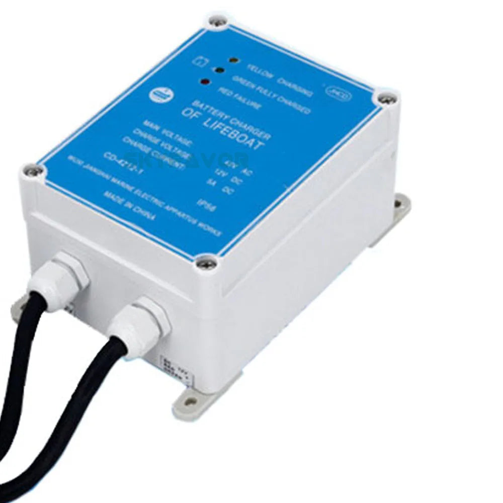 Professional On Boat Lifeboat battery charger Vessel waterproof automatic 42Vac to 12Vdc 5A Marine Lifeboat ship battery charger