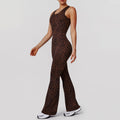 Women's Leopard Print One-Piece Yoga Jumpsuit Hip Lift Backless Sexy Fashion Sports Running casual Workout Gym Fitness Jumpsuit