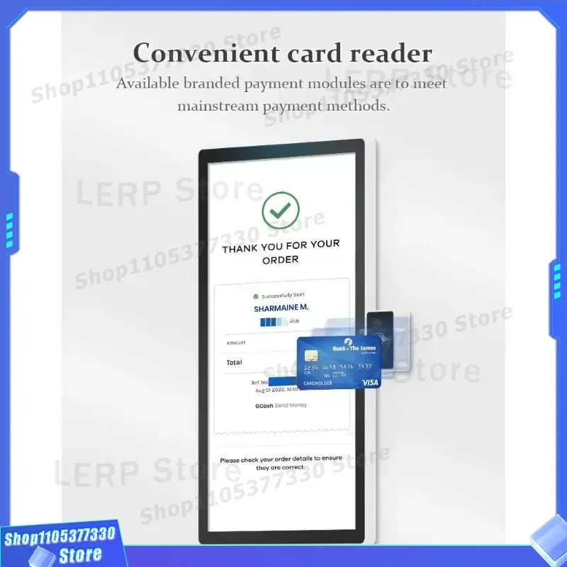 Touch Screen Kiosk Self-Service Ordering System with Printer Support POS Machine for Restaurant Payment Kiosk
