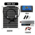 12V to 220V Solar Power System 300W Solar Panel 10A-100A Controller 1500W Modified Sine Inverter Complete Power Generation Kit