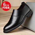 Spring Autumn Cow Leather Shoes for Men Fashion Casual Increase New Designer Men's Dress Shoes Black Platform Shoes Male