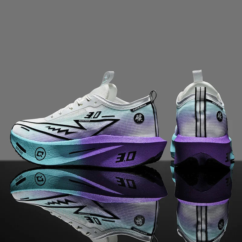 Men's Carbon Board Sneakers Anti-slip Cushioned Comfortable Racing Training Running Shoes Mesh Tennis Shoes Casual for Women - Beauty