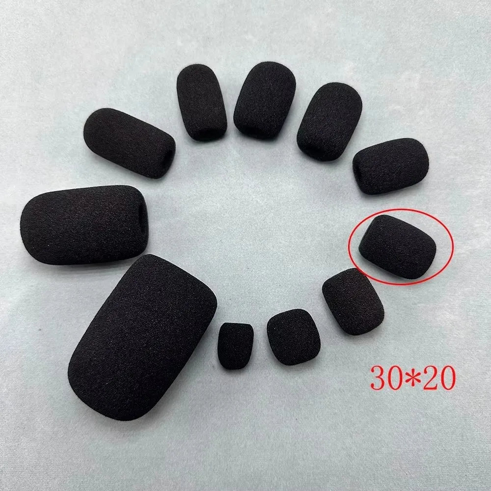 Microphone Cover Headset Replacement Foam Telephone Headphone Mic Case Microphone Windscreen Windshied Sponge 10Pcs