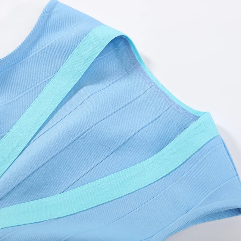 Elegant V-Neck Women's Dress Sleeveless Zippers Elastic Hip Package Lady Mini Dresses 2026 Summer Autumn Chic Female Robe