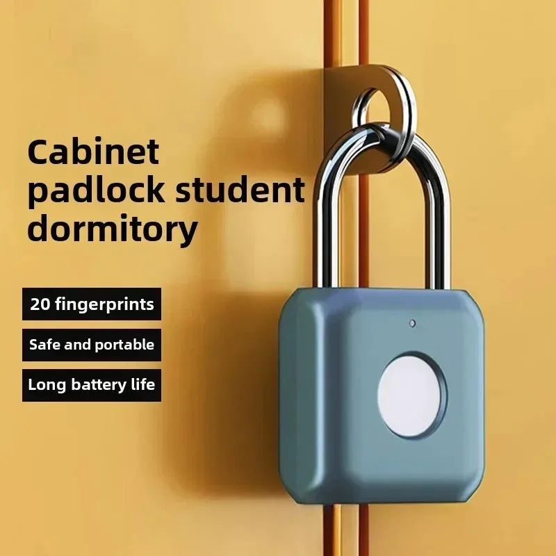 Intelligent Fingerprint Unlock Luggage Cabinet Lock Electronic Lock Head Dormitory Padlock High Security Travel Lock125
