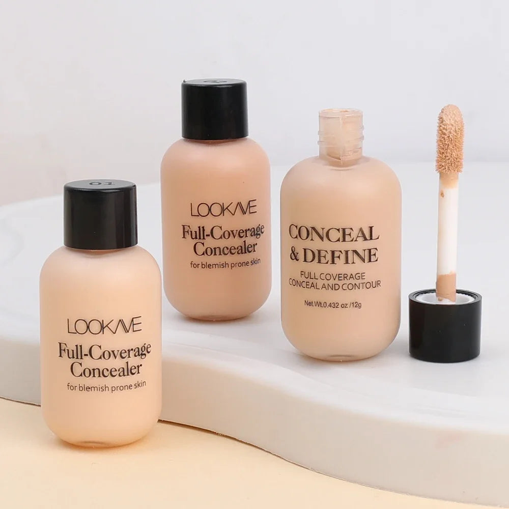 3 Colors Matte Liquid Concealer Makeup Waterproof Face Foundation Base Full Cover Concealer Whitening Face Cream Women Cosmetics