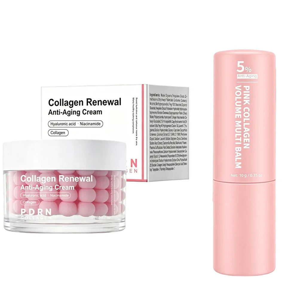 PDRN Pink Collagen Volume Multi Balm Stick Hydrating Wrinkle Cream NAD Stick for Face,Under Eyes, Lips Fine Lines, Firming Care